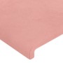 Cabecero de terciopelo rosa 100x5x78/88 cm
