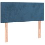 Cabecero de terciopelo azul oscuro 90x5x78/88 cm