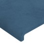 Cabecero de terciopelo azul oscuro 90x5x78/88 cm