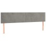Cabeceros 2 unidades de terciopelo gris claro 80x5x78/88 cm