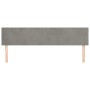 Cabeceros 2 unidades de terciopelo gris claro 80x5x78/88 cm