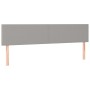 Cabeceros 2 unidades de tela gris claro 90x5x78/88 cm