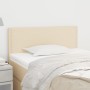 Cabecero de tela color crema 100x5x78/88 cm