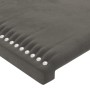 Cabecero de terciopelo gris oscuro 80x5x78/88 cm