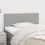 Cabecero de tela gris claro 80x5x78/88 cm