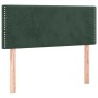 Cabecero de terciopelo verde oscuro 100x5x78/88 cm