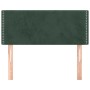 Cabecero de terciopelo verde oscuro 100x5x78/88 cm