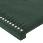 Cabecero de terciopelo verde oscuro 100x5x78/88 cm