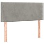 Cabecero de terciopelo gris claro 90x5x78/88 cm