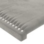 Cabecero de terciopelo gris claro 90x5x78/88 cm