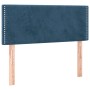 Cabecero de terciopelo azul oscuro 90x5x78/88 cm