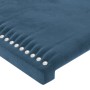 Cabecero de terciopelo azul oscuro 90x5x78/88 cm
