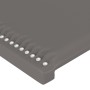 Cabeceros 2 unidades de cuero sintético gris 80x5x78/88 cm