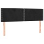 Cabeceros 2 unidades terciopelo negro 72x5x78/88 cm