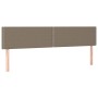 Cabeceros 2 unidades de tela gris taupe 90x5x78/88 cm