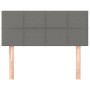 Cabecero de tela gris oscuro 90x5x78/88 cm
