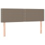 Cabeceros 2 unidades tela gris taupe 72x5x78/88 cm
