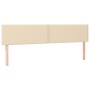 Cabeceros 2 unidades de tela color crema 100x5x78/88 cm