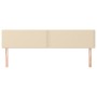 Cabeceros 2 unidades de tela color crema 100x5x78/88 cm