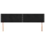 Cabeceros 2 unidades de terciopelo negro 90x5x78/88 cm