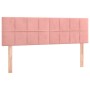 Cabeceros 2 unidades terciopelo rosa 72x5x78/88 cm