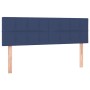 Cabeceros 2 unidades tela azul 72x5x78/88 cm