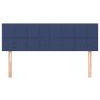 Cabeceros 2 unidades tela azul 72x5x78/88 cm