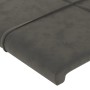 Cabecero de terciopelo gris oscuro 90x5x78/88 cm