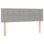 Cabeceros 2 unidades tela gris claro 72x5x78/88 cm