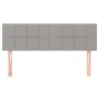 Cabeceros 2 unidades tela gris claro 72x5x78/88 cm