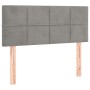 Cabecero de terciopelo gris claro 80x5x78/88 cm