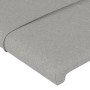 Cabecero de tela gris claro 80x5x78/88 cm
