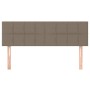 Cabeceros 2 unidades tela gris taupe 72x5x78/88 cm