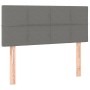Cabecero de tela gris oscuro 100x5x78/88 cm
