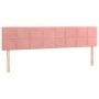 Cabeceros 2 unidades de terciopelo rosa 80x5x78/88 cm