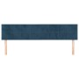 Cabeceros 2 unidades de terciopelo azul oscuro 90x5x78/88 cm