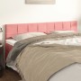 Cabeceros 2 unidades de terciopelo rosa 100x5x78/88 cm