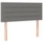 Cabecero de tela gris oscuro 90x5x78/88 cm