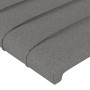 Cabecero de tela gris oscuro 90x5x78/88 cm