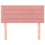 Cabecero de terciopelo rosa 80x5x78/88 cm