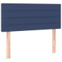 Cabecero de tela azul 90x5x78/88 cm