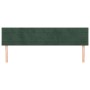 Cabeceros 2 unidades de terciopelo verde oscuro 80x5x78/88 cm
