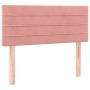 Cabecero de terciopelo rosa 90x5x78/88 cm