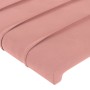 Cabecero de terciopelo rosa 90x5x78/88 cm
