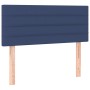 Cabecero de tela azul 100x5x78/88 cm
