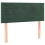 Cabecero de terciopelo verde oscuro 100x5x78/88 cm