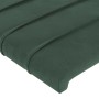 Cabecero de terciopelo verde oscuro 100x5x78/88 cm
