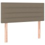 Cabecero de tela gris taupe 100x5x78/88 cm