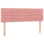 Cabeceros 2 unidades terciopelo rosa 72x5x78/88 cm