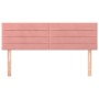 Cabeceros 2 unidades terciopelo rosa 72x5x78/88 cm